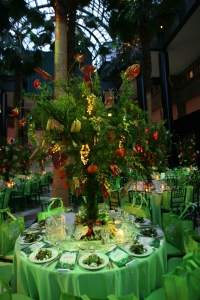 Healthcorp's Green Garden Gala table setting